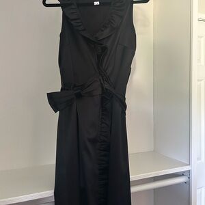 Eliza J Black Ruffled Midi Dress